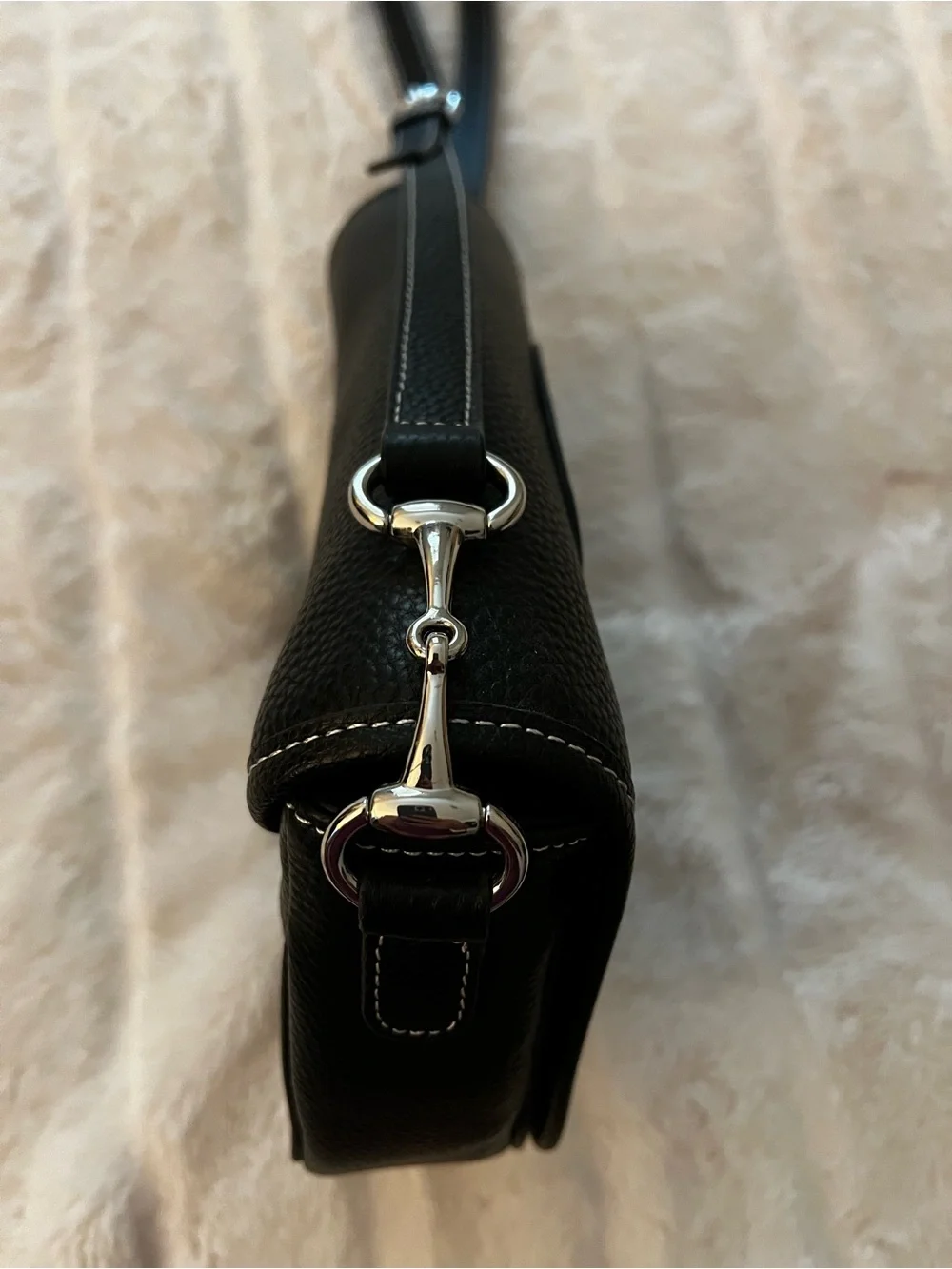 Tucker Tweed Equestrian Black Foxhunting Camden Crossbody Bag